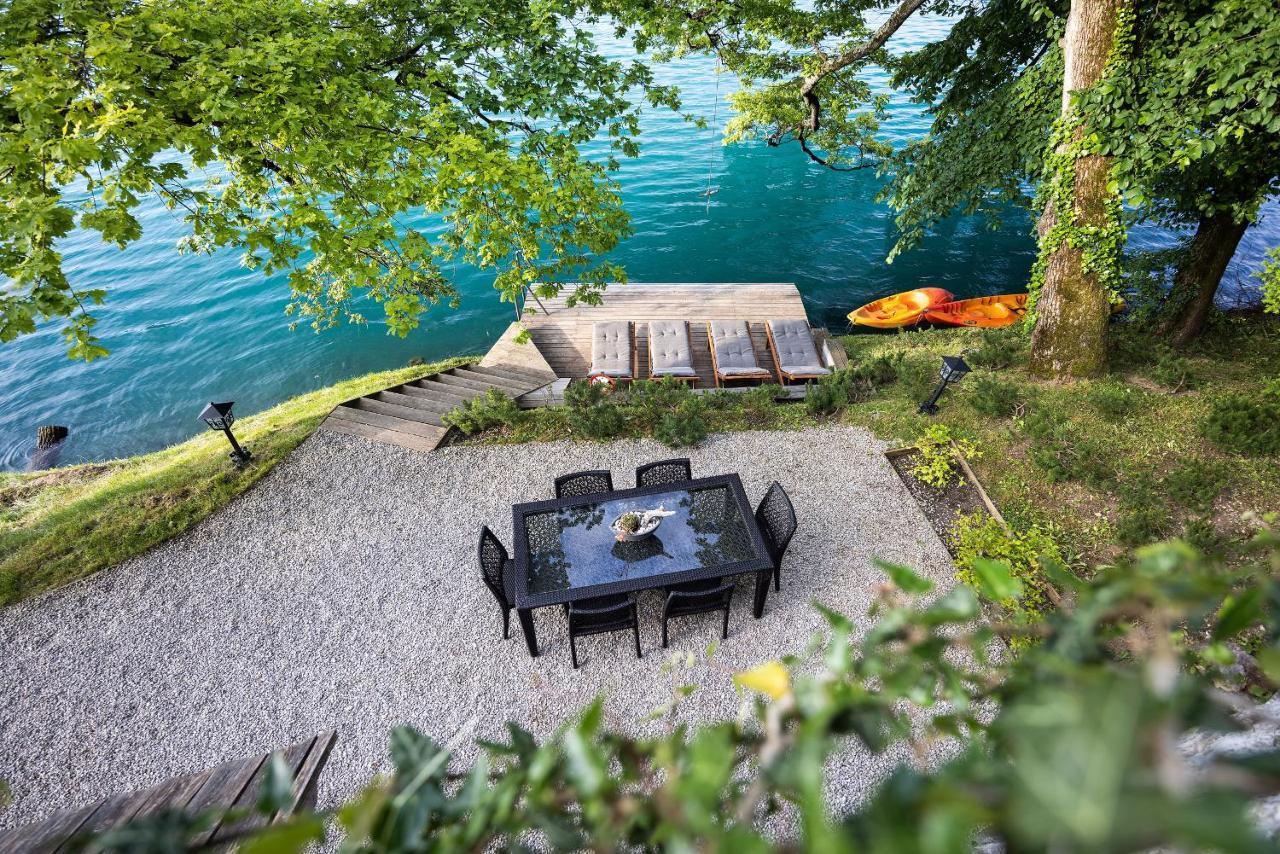 Private Beach House On Lake Bled Exterior foto